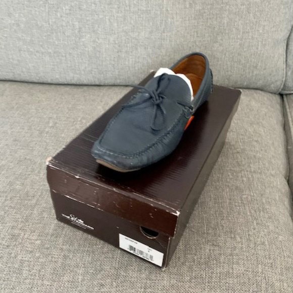 Peter Millar Perforated Blue Driving Moccasins 8 main image 5
